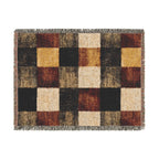 Rustic Patchwork Cotton Woven Blanket