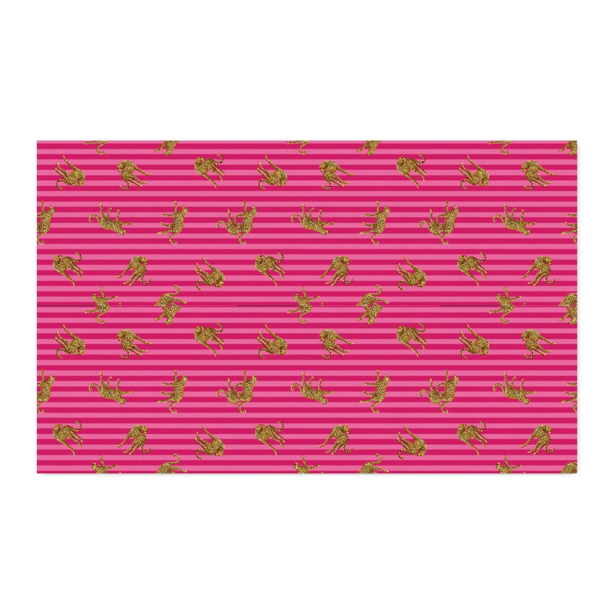 Pink Striped Leopard Fabric, Pre-Cut Sizes (Size: 29'' × 18'')