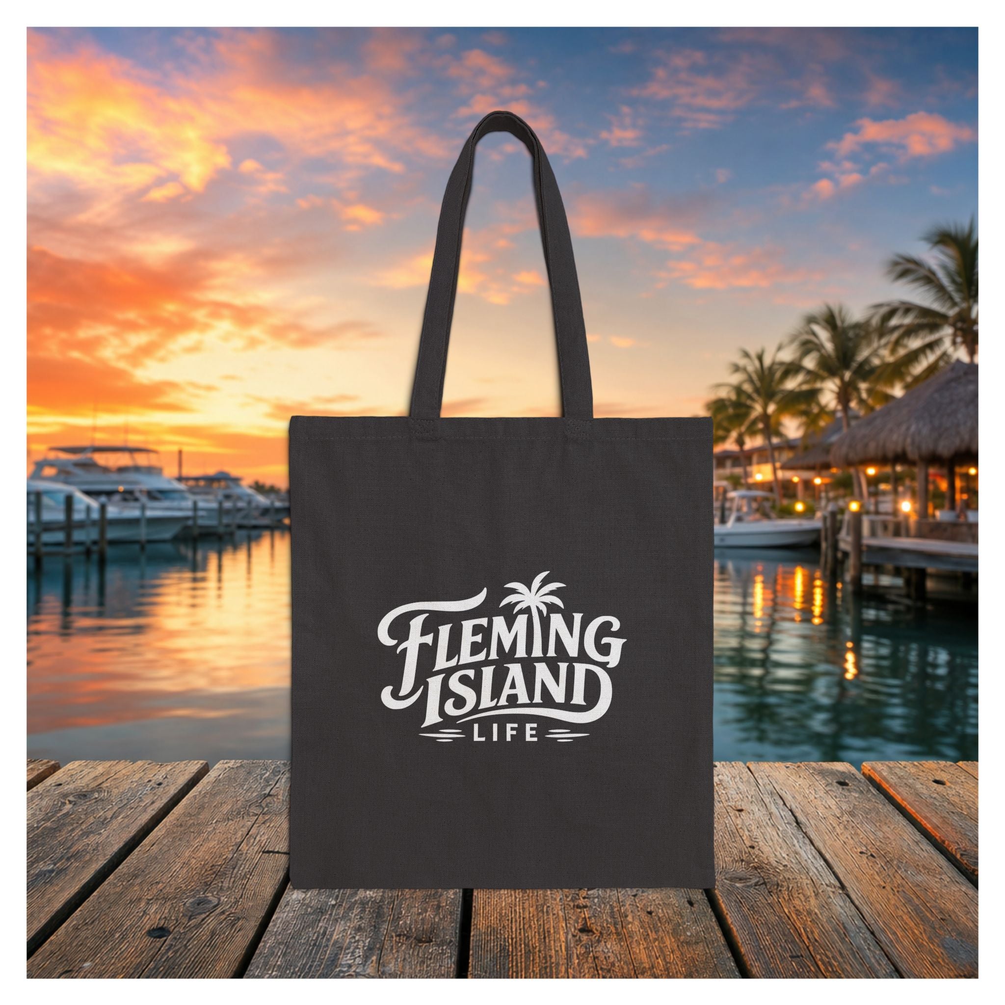 Fleming Island | Neighbors Are Meant for Day Drinking Canvas Tote — alternate product view 8
