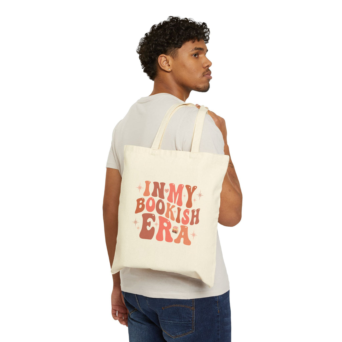 In My Bookish Era Retro Cotton Canvas Tote