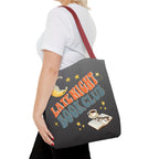 Late Night Book Club Polyester Tote Bag