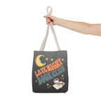 Late Night Book Club Polyester Tote Bag