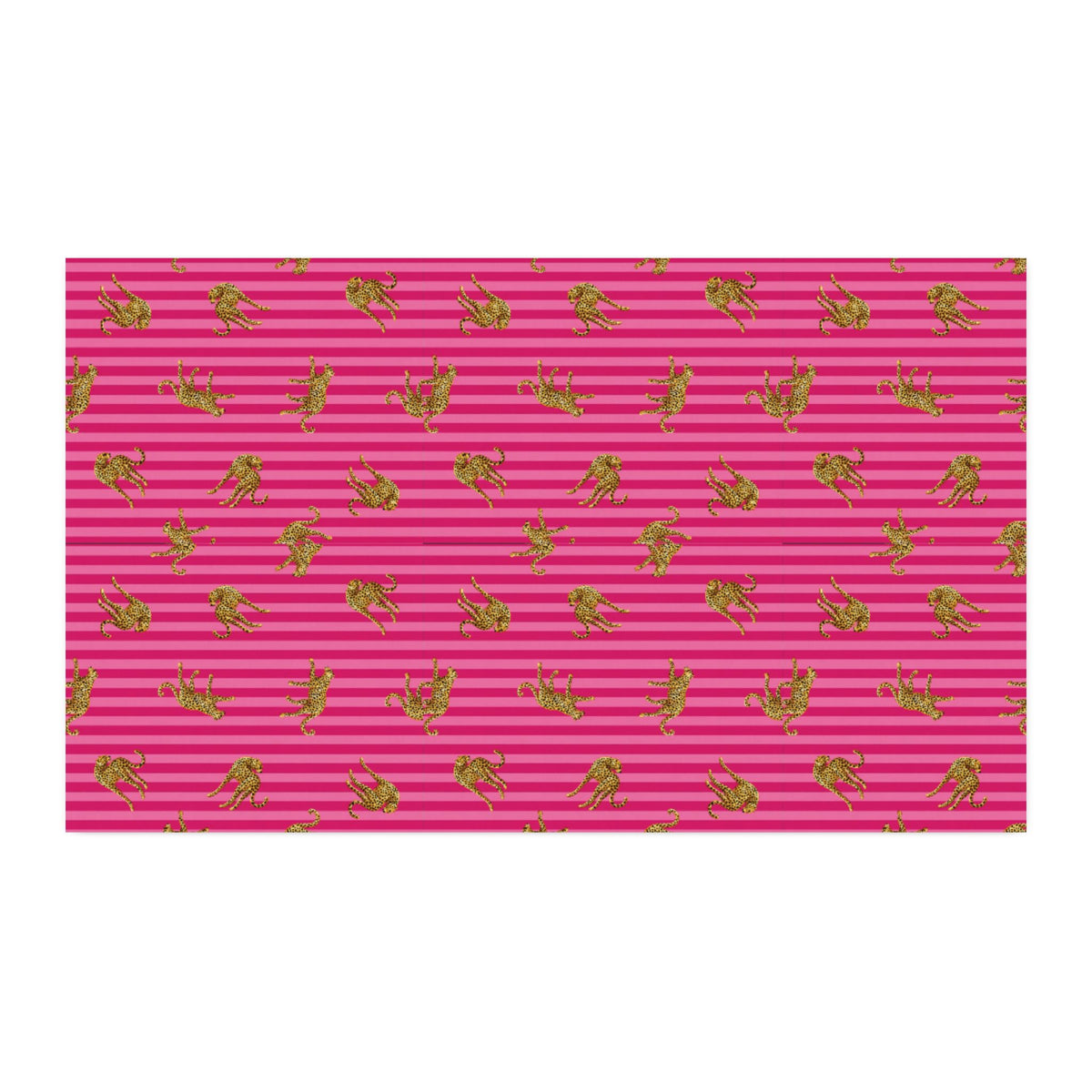 Pink Striped Leopard Fabric, Pre-Cut Sizes (Size: 60'' × 36'')