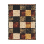 Rustic Patchwork Cotton Woven Blanket