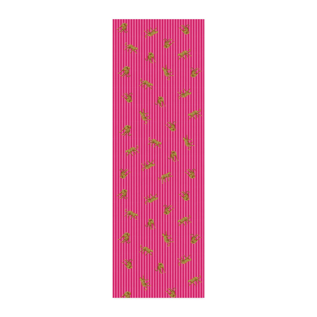 Pink Striped Leopard Fabric, Pre-Cut Sizes (Size: 60'' × 180'')