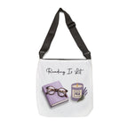 Reading Is Lit Adjustable Tote Bag