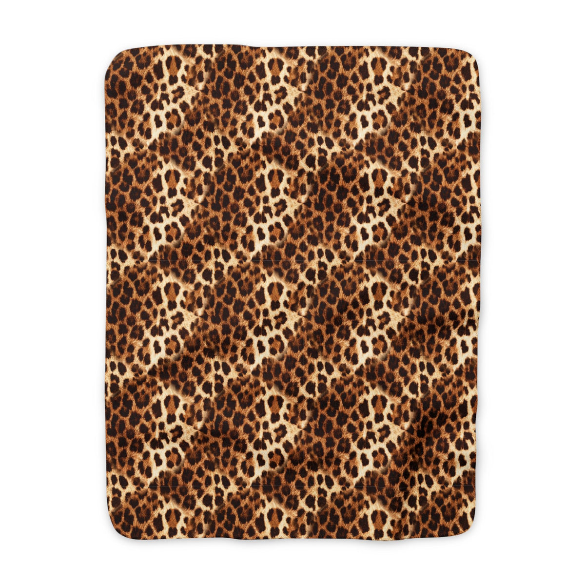 Leopard Print Sherpa Throw Blanket (Size: 60" x 80")