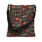 Vintage Bookshelf Adjustable Tote Bag