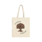 Good Day to Read a Book Cotton Canvas Tote (Color: Natural, Size: 15" x 16")
