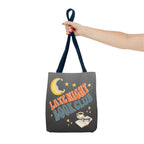 Late Night Book Club Polyester Tote Bag