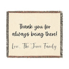 Personalized Woven Cotton Blanket | Custom Message Keepsake — alternate product view 4