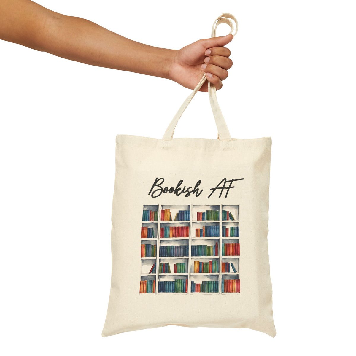 Bookish AF Cotton Canvas Tote Bag