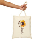 Faith Sunflower Cotton Canvas Tote Bag