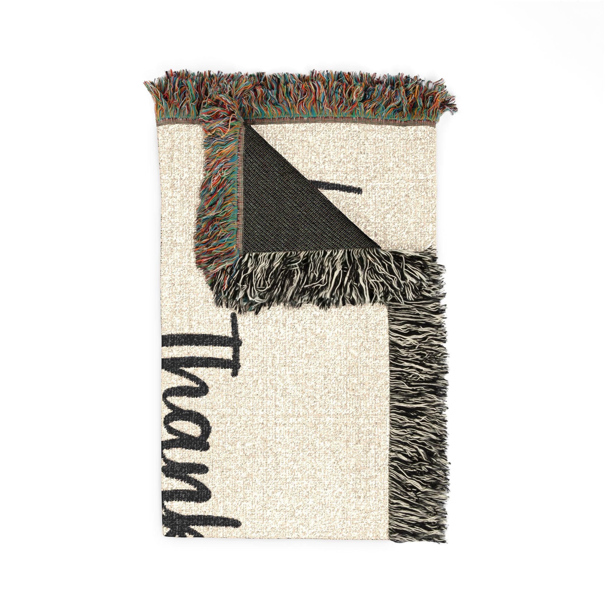 Personalized Woven Cotton Blanket | Custom Message Keepsake — alternate product view 5