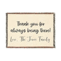 Personalized Woven Cotton Blanket | Custom Message Keepsake — alternate product view 2