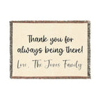 Personalized Woven Cotton Blanket | Custom Message Keepsake — alternate product view 2