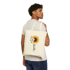 Faith Sunflower Cotton Canvas Tote Bag