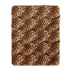 Leopard Print Sherpa Throw Blanket leopard print sherpa detail