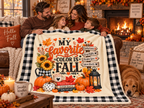 My Favorite Color Is Fall Velveteen Plush Blanket (Size: 50" × 60")