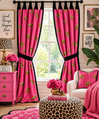 Pink Striped Leopard Fabric, Pre-Cut Sizes