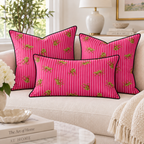 Pink Striped Leopard Fabric, Pre-Cut Sizes