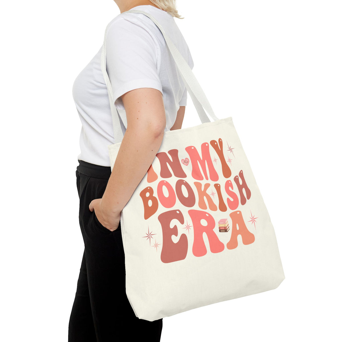 In My Bookish Era Retro Polyester Tote