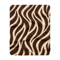 Brown Zebra Wave Sherpa Throw Blanket (Size: 30" × 40")