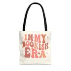 In My Bookish Era Retro Polyester Tote (Size: 13" × 13'', Color: Black)