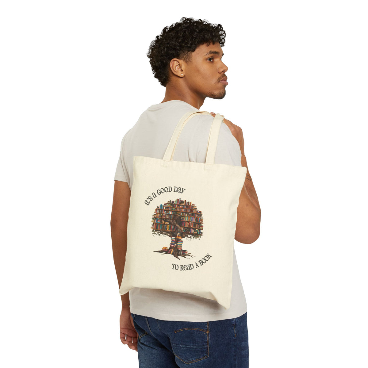 Good Day to Read a Book Cotton Canvas Tote