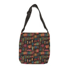 Vintage Bookshelf Adjustable Tote Bag (Size: 16" × 16'')