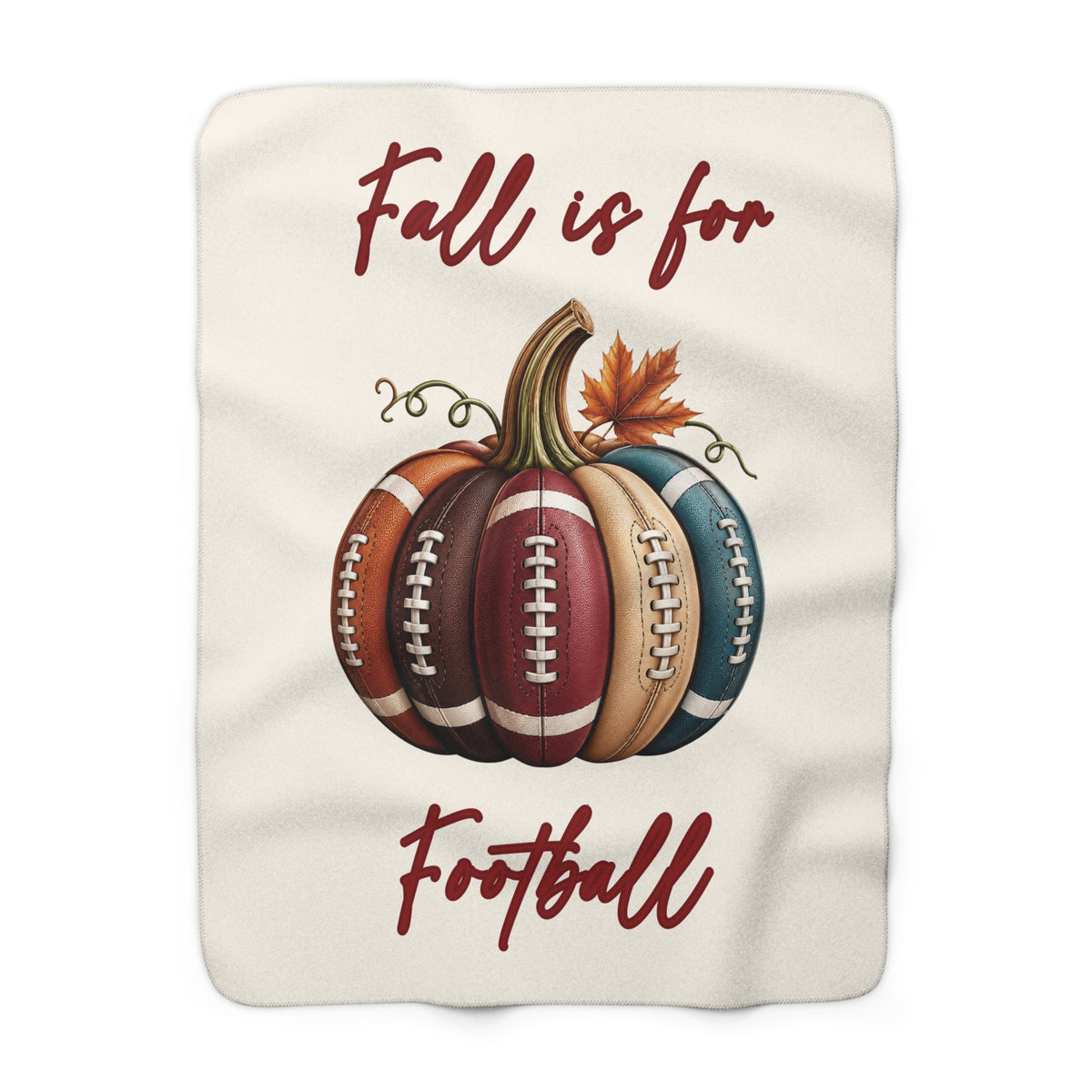 Fall Is for Football Sherpa Throw Blanket