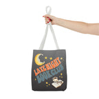 Late Night Book Club Polyester Tote Bag