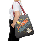 Late Night Book Club Polyester Tote Bag