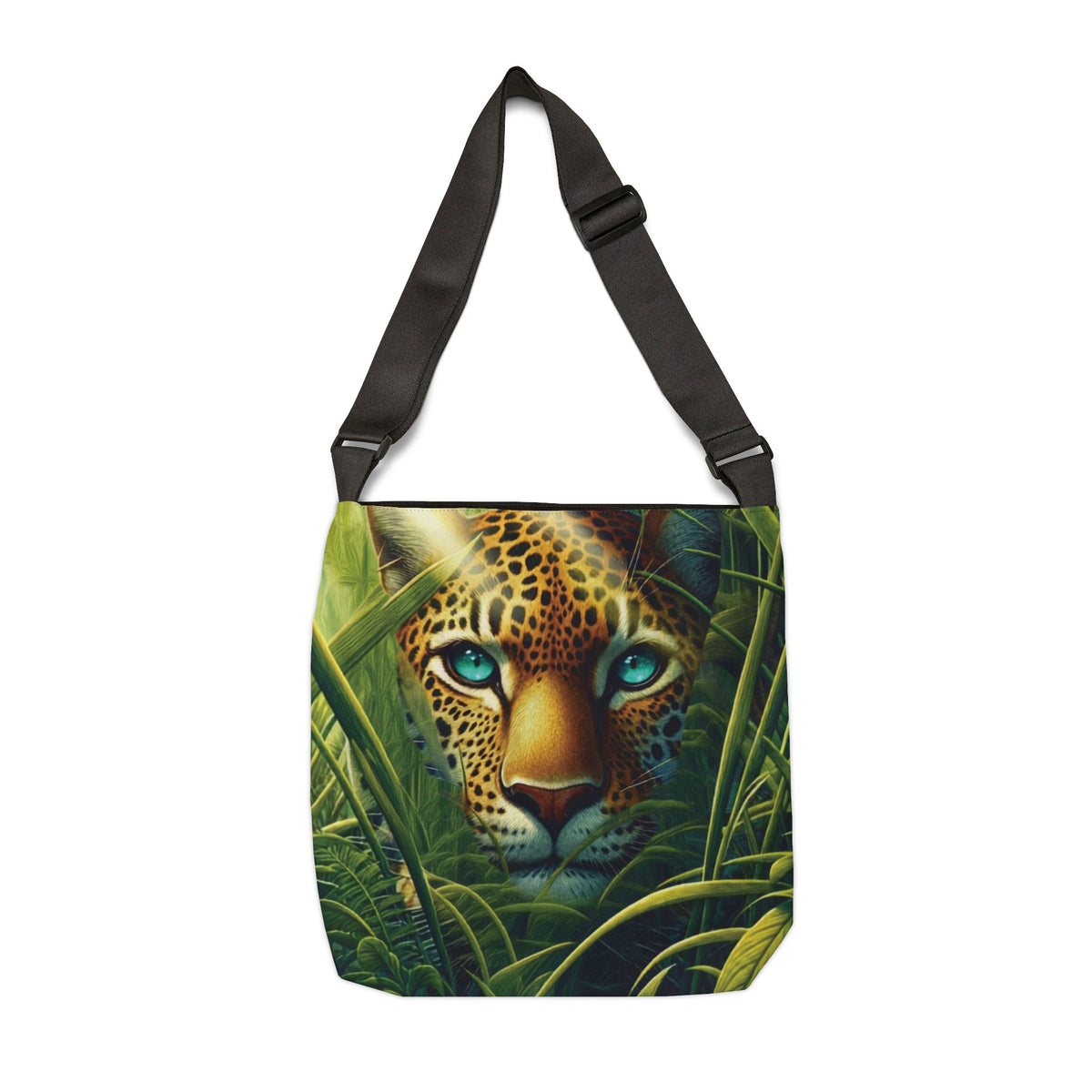 Leopard Gaze Adjustable Tote Bag (Size: 16" x 16")