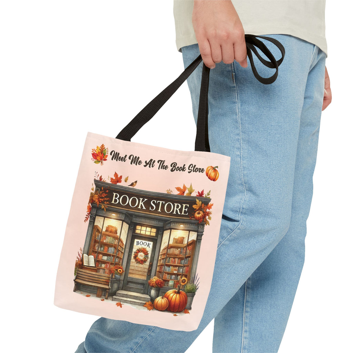 Meet Me at the Book Store Autumn Tote Bag