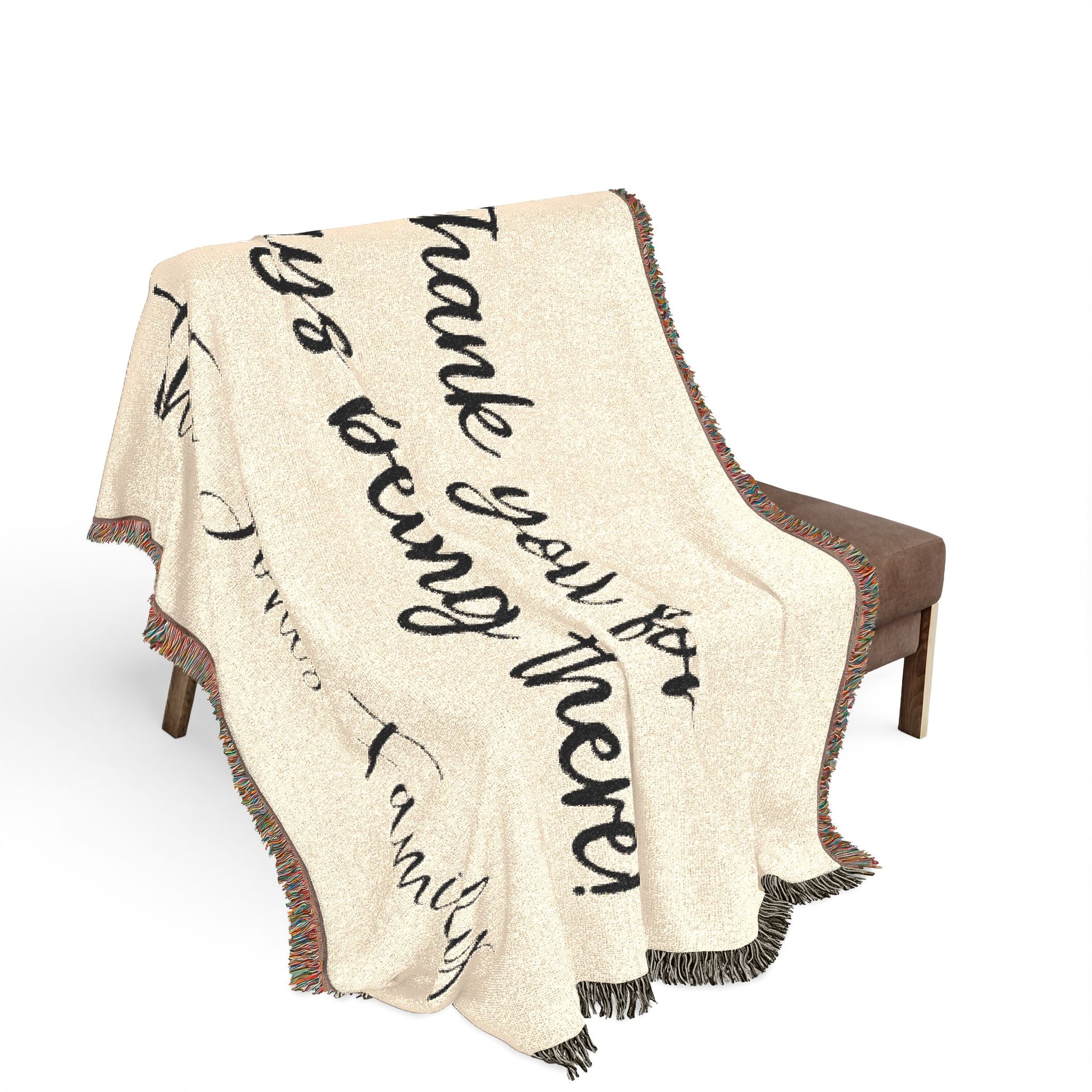 Personalized Woven Cotton Blanket | Custom Message Keepsake — alternate product view 3