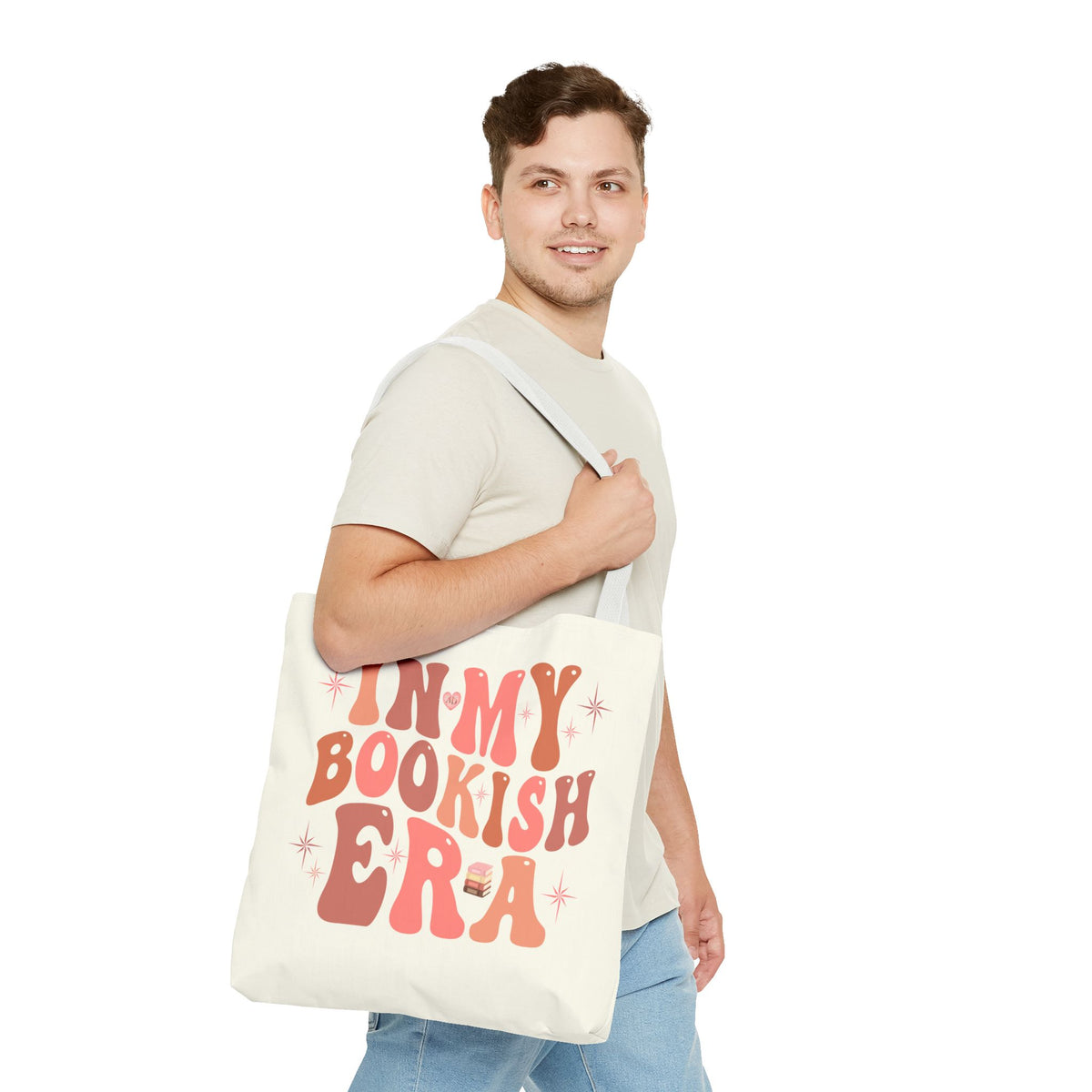 In My Bookish Era Retro Polyester Tote