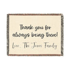 Personalized Woven Cotton Blanket | Custom Message Keepsake — alternate product view 6