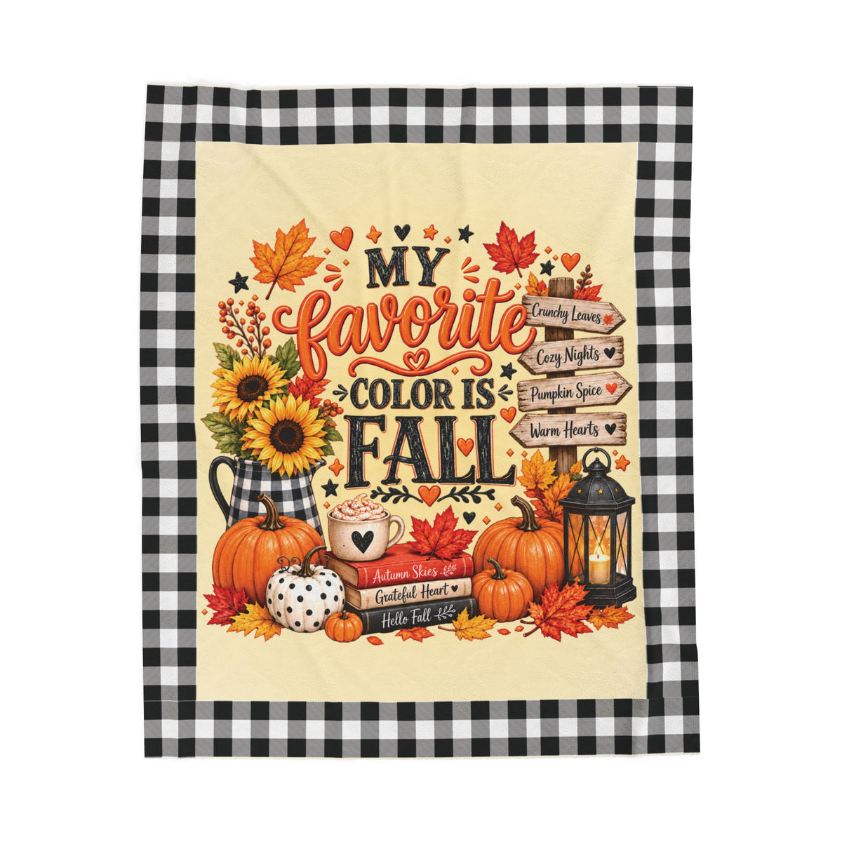 My Favorite Color Is Fall Velveteen Plush Blanket