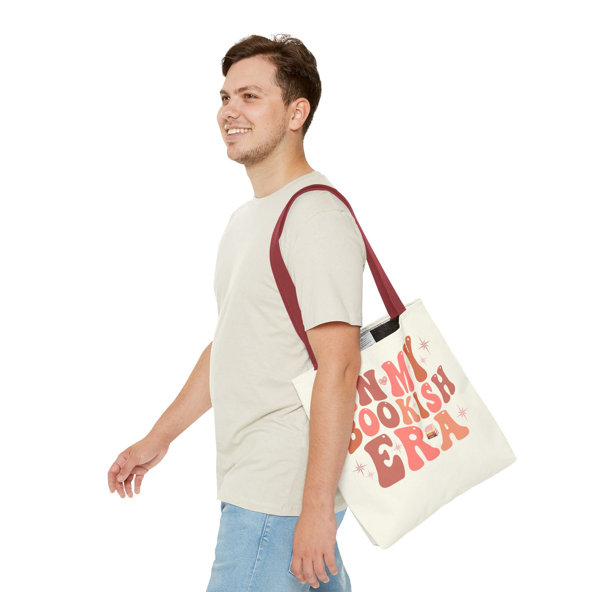 In My Bookish Era Retro Polyester Tote