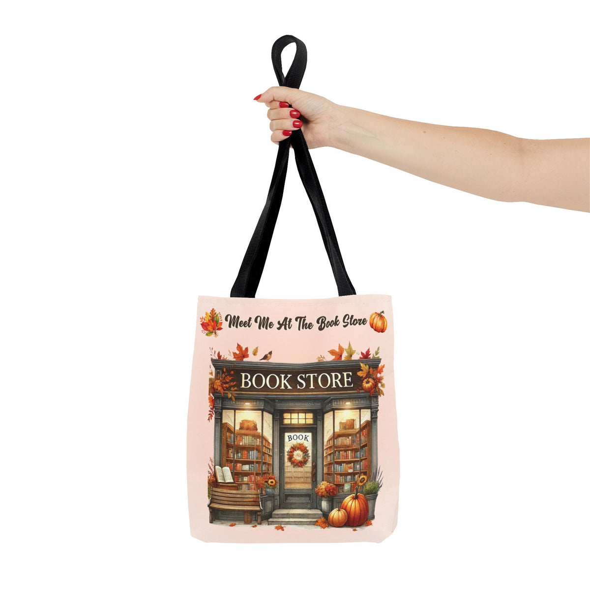 Meet Me at the Book Store Autumn Tote Bag
