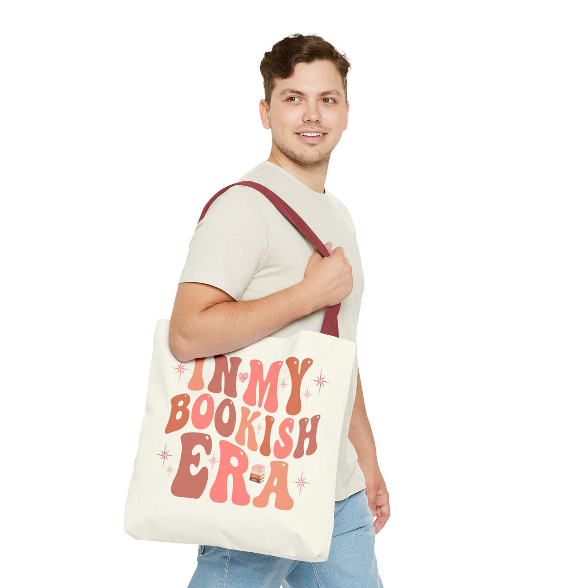 In My Bookish Era Retro Polyester Tote