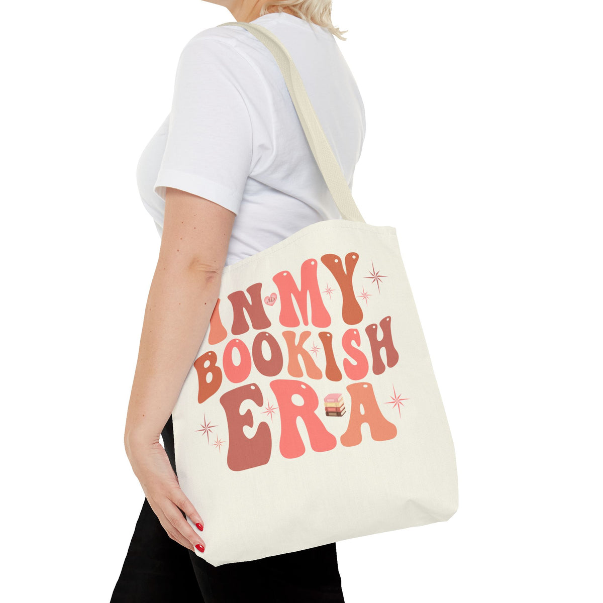 In My Bookish Era Retro Polyester Tote