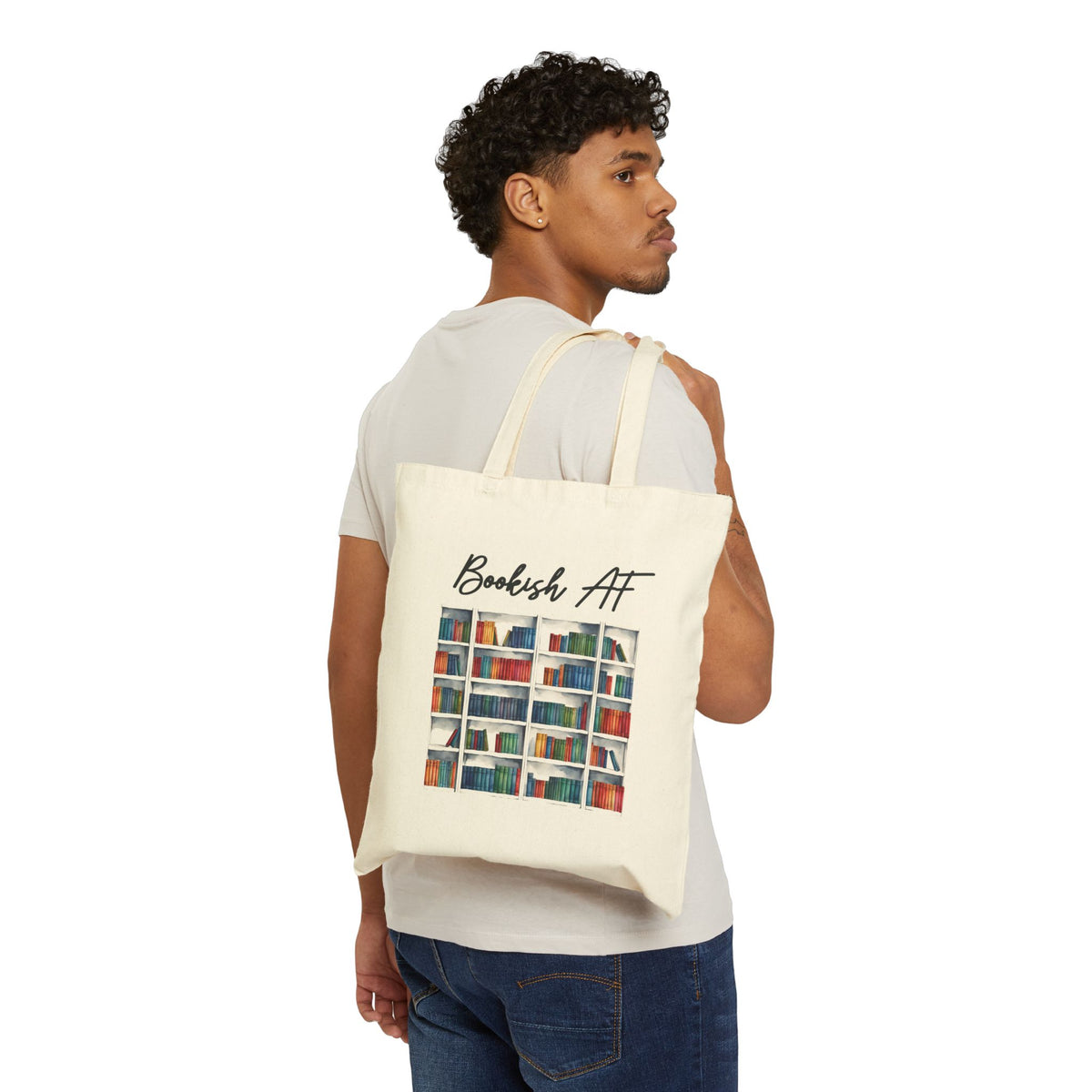 Bookish AF Cotton Canvas Tote Bag