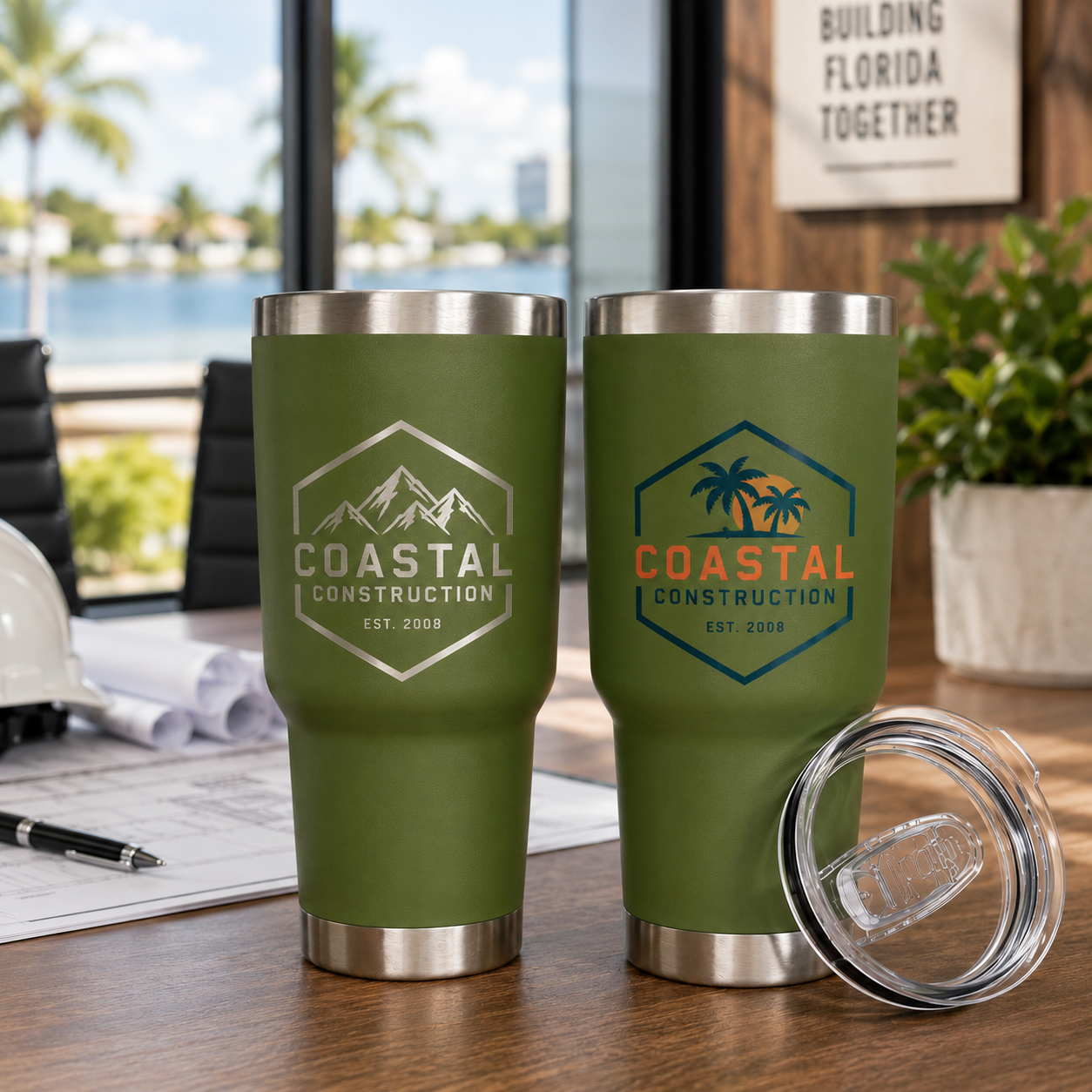 Asbury House Design Promo Tumbler 30 oz - Army Green