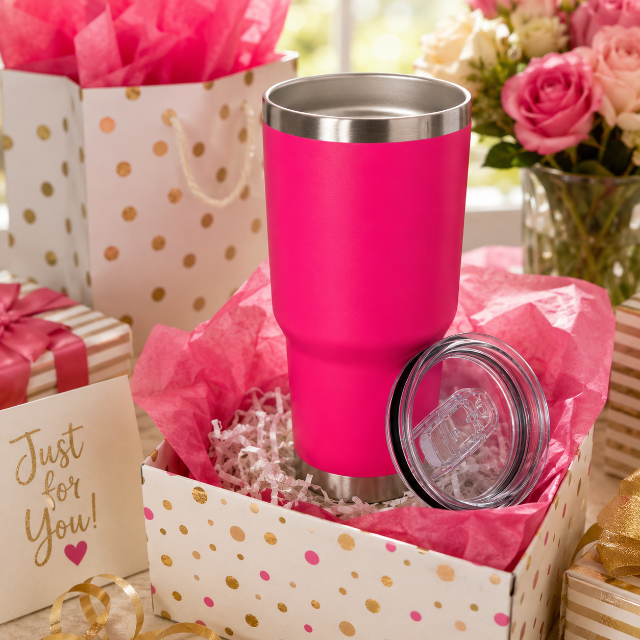 Asbury House Design Promo Tumbler 30 oz - Hot Pink