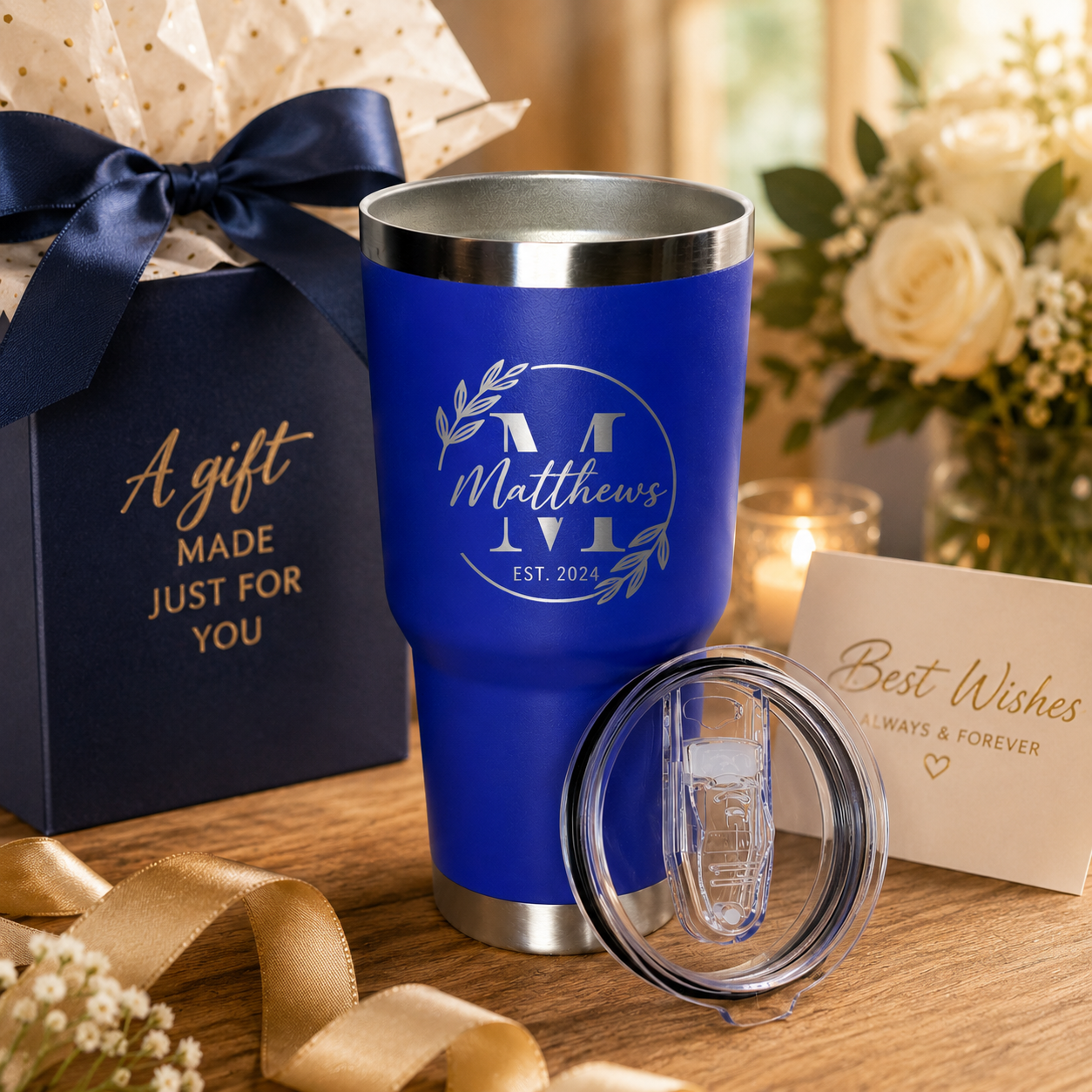 Asbury House Design Promo Tumbler 30 oz - Royal Blue