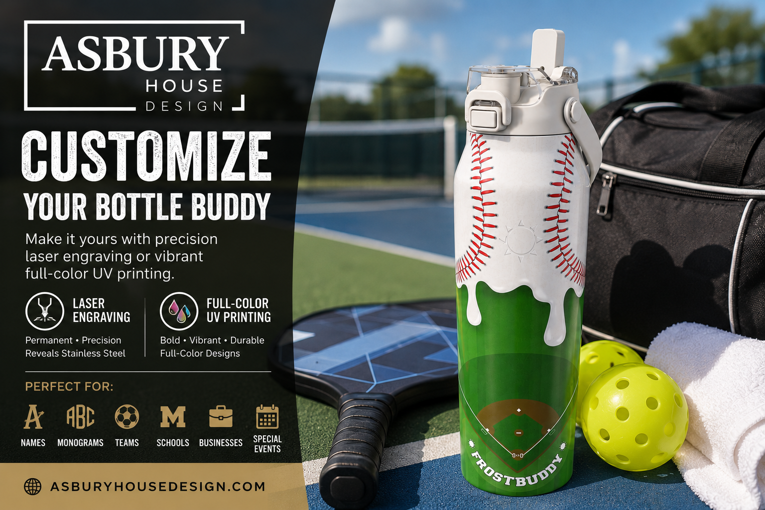 FrostBuddy Bottle Buddy - Baseball Drip