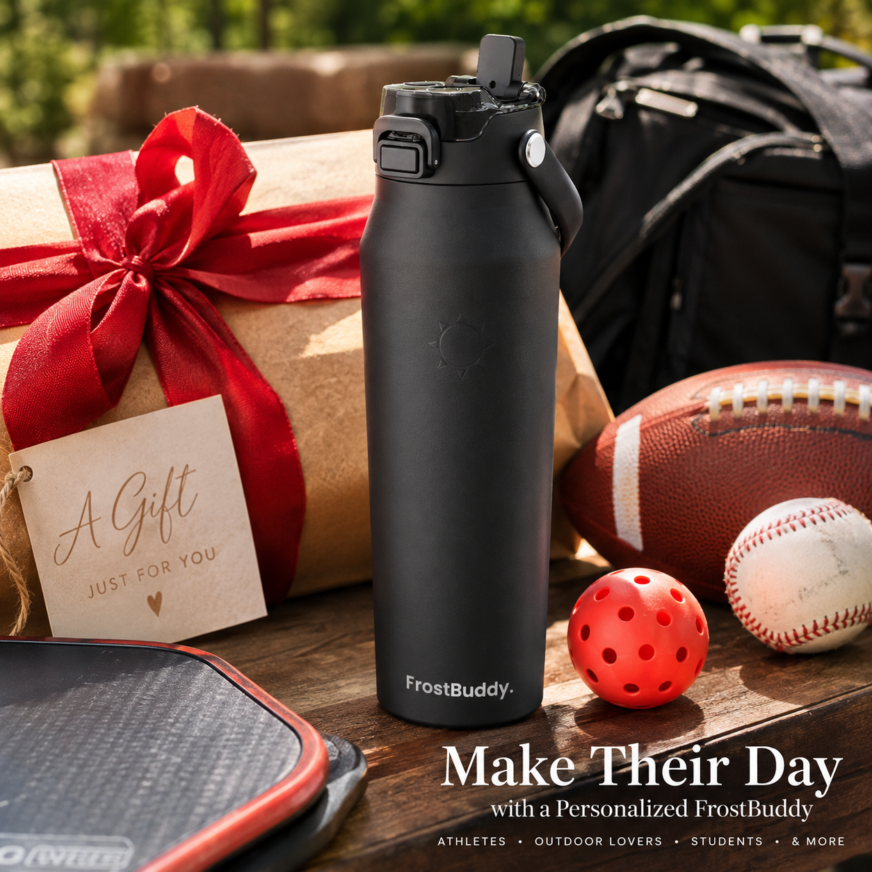 FrostBuddy Bottle Buddy - Black — personalized gift presentation