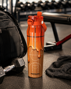 Basketball Drip FrostBuddy Bottle Buddy 32 oz personalized bottle cooler, front view
